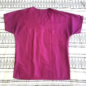 Burgundy Scrub Top